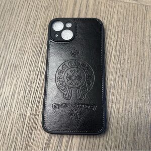 iPhone 14 Black Chrome Hearts Phone Case